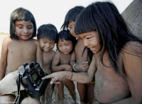 Indigenous children view pictures of themselves for the first time ever.