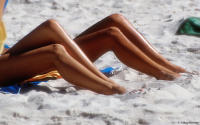 The shape of leisure at Ipanema beach in Rio. 