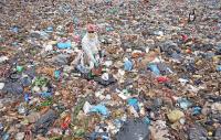 Workers scavenge through garbage at a waste dump in the Brazilian capital.