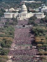 Aerial view of the Million Man March.