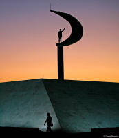 Sunrise at the JK Memorial in Brasília.