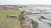 Catching a nap before surfing the Pororoca near the mouth of the Amazon River.