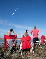 The first Falcon Heavy rocket launch.