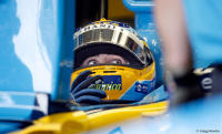 Formula One world champion Fernando Alonso of Renault at a Grand Prix race.
