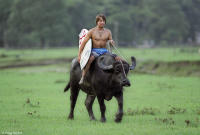 Transportation in the Amazon rainforest en route to surfing the Pororoca.