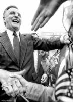 Democratic candidate Mondale on the campaign trail in Oregon.