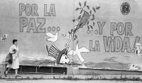 Leftist graffiti on a wall in Montevideo, Uruguay.