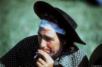 A gaucho looks on at a ranch in Uruguay.