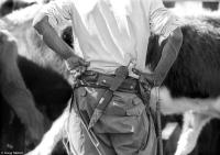 Gaucho and his facón at a ranch near Artigas in  Uruguay.